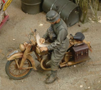 DKW German Motorcycle rider - WWII - Image 1