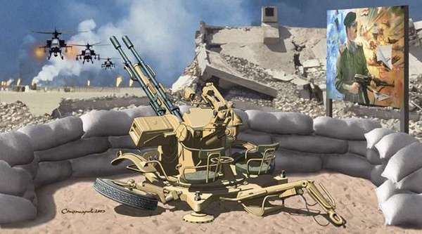 未使用 レア 絶版 トイソルジャー製 MAP AOR2 ZU-23-2 ACE 72126