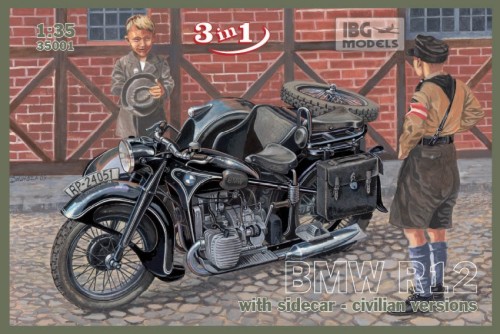 バイクプラモデル ハセガワ サイドカーBMW 1/10 R75/5 当時物