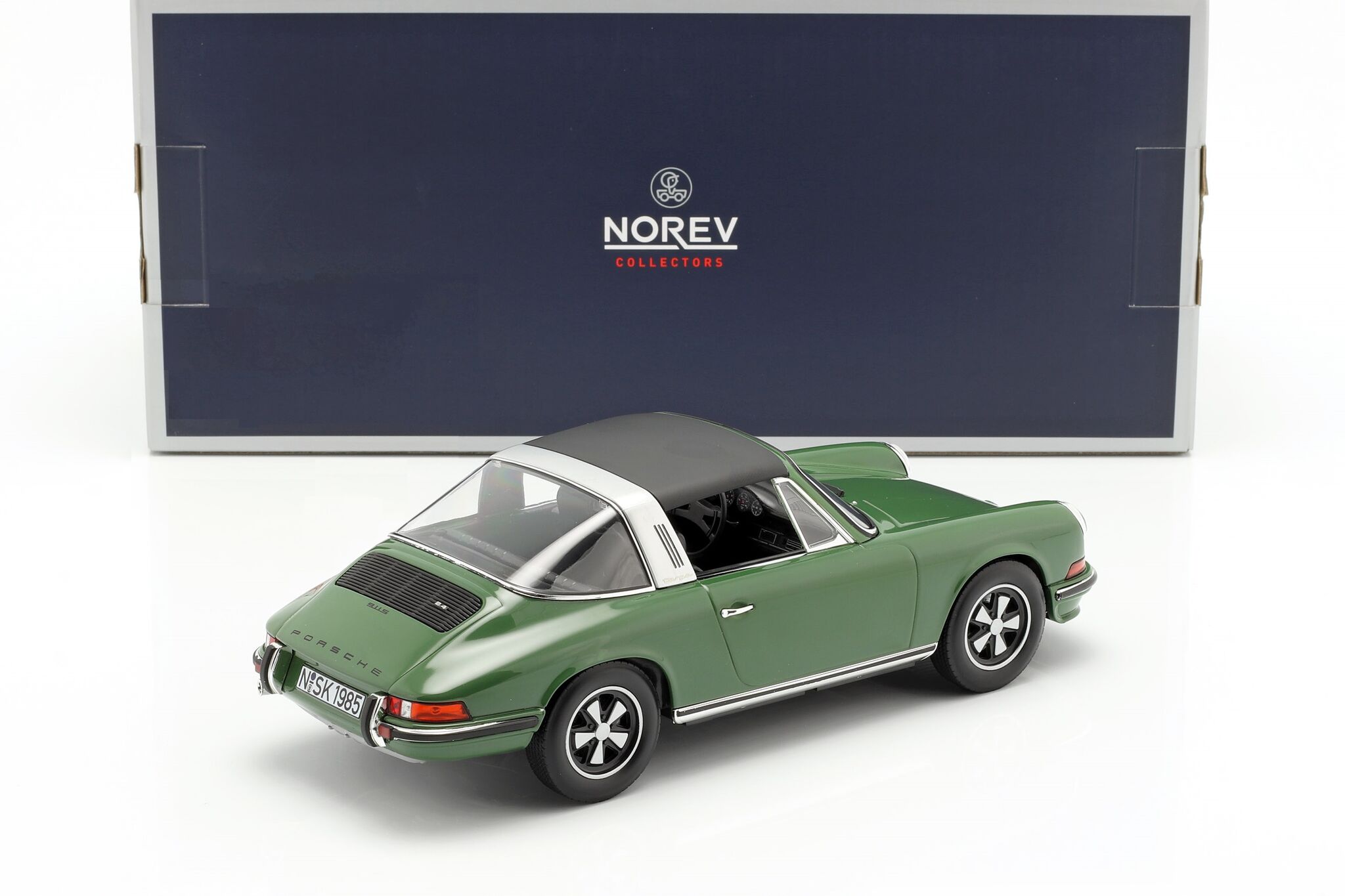 PORSCHE 911 S Targa 1973 Green - ダイキャストモデル - Norev 187632